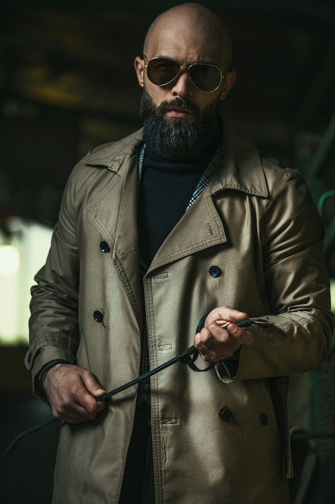 man in trench coat